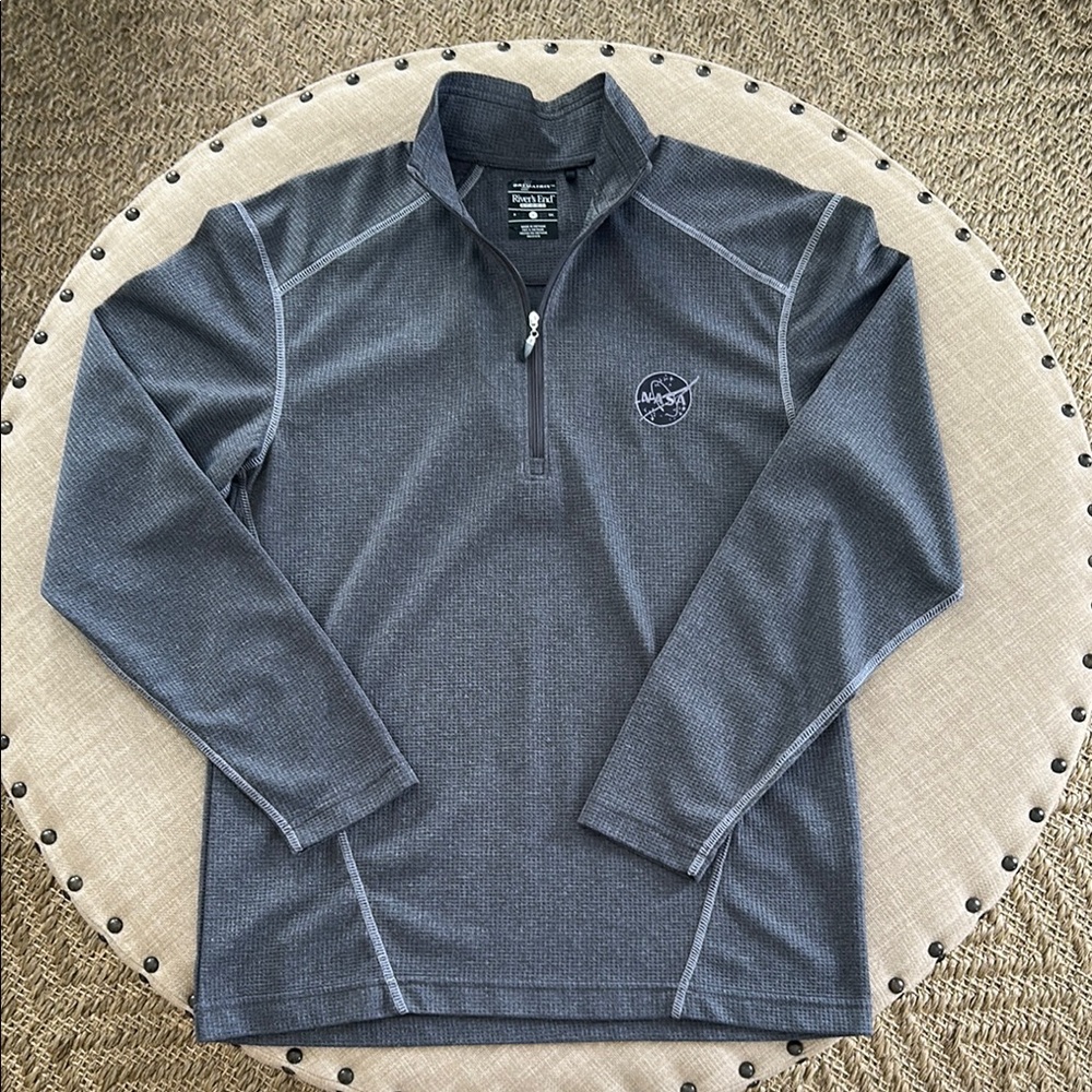 NASA Long Sleeve Gray Quarter-Zip Pullover (Mens’s Size S)
